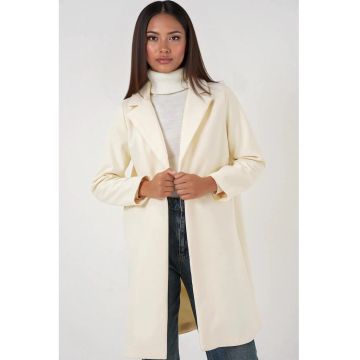 Palton dama -  Textil - Alb
