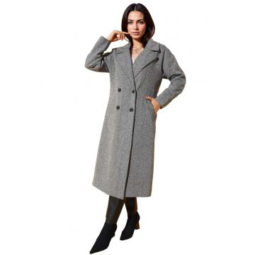 Palton dama -  Textil - Negru