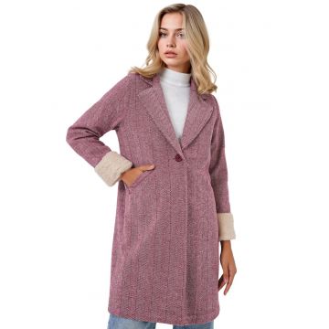 Palton dama -  Visiniu - Textil