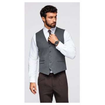 Vesta de costum cu detalii clasice si captuseala  OM-BLZV-0142