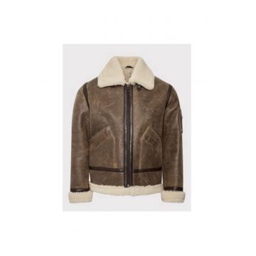 Geaca barbati -  301271376 - Piele intoarsa - M INTL - Maro