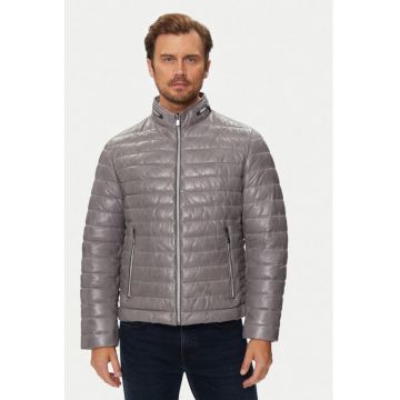 Geaca barbati -  303959593 - Piele naturala - Gri