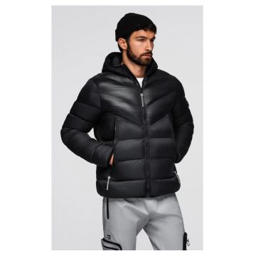 Jacheta matlasata moderna din materiale combinate  OM-JAHP-0303