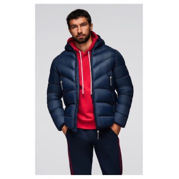 Jacheta matlasata moderna din materiale combinate  OM-JAHP-0303