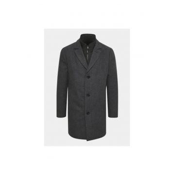 Palton barbati -  302890057 - Lana/Poliester reciclat - Gri