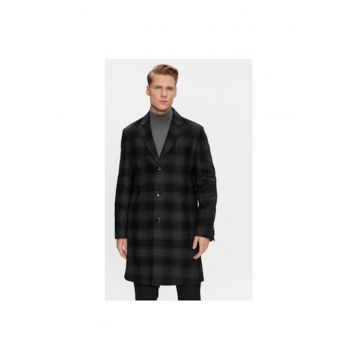 Palton barbati -  303389512 - Lana/Poliester - Negru