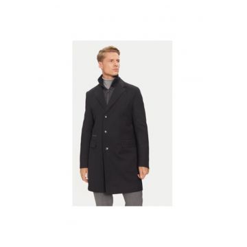 Palton barbati -  304237584 - Lana/Poliester - Albastru