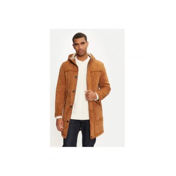 Palton barbati -  304392993 - Piele intoarsa - 52 EU - Maro