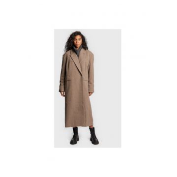 Palton dama -  301372127 - Lana/Poliester reciclat - 34 EU - Bej