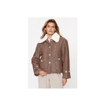 Palton dama -  302976980 - Lana/Acril/Poliester - Maro