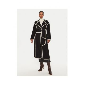 Palton dama -  304010033 - Lana/Poliester - Negru - Negru