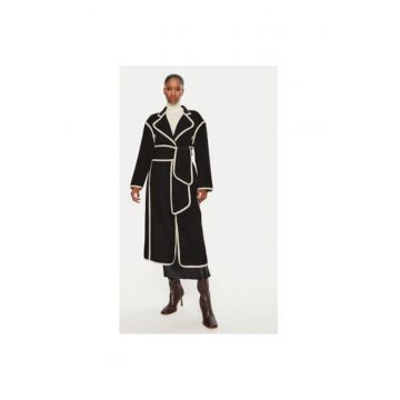 Palton dama -  304010033 - Lana/Poliester - Negru