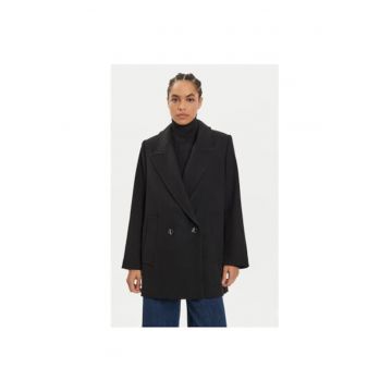Palton dama -  304213397 - Lana/Poliamida - Negru