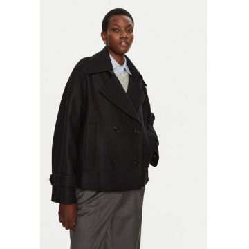Palton dama -  304213403 - Lana/Poliamida - Negru