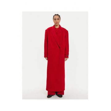 Palton dama -  40% lana - rosu - 5381158