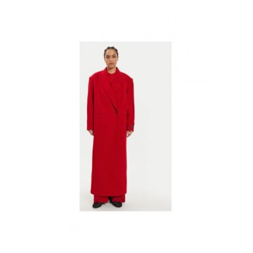 Palton dama -  40% lana - rosu - 5381158