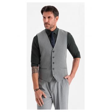 Vesta eleganta cu model in zig-zag SLIM FIT  OM-BLZV-0143