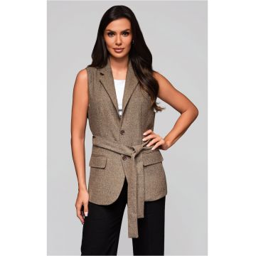 Vesta fara maneci cu cordon si buzunare cu clapeta  LW-BLZV-0102
