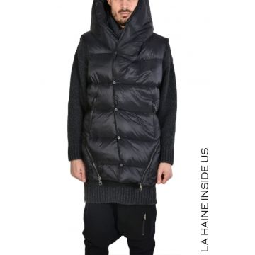 Vesta regular fit cu partile laterale detasabile - inchidere cu capse