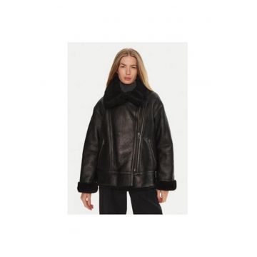 Cojoc dama -  304328138 - Piele naturala - Negru