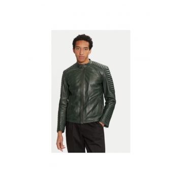 Geaca barbati -  304925078 - Piele naturala - Verde