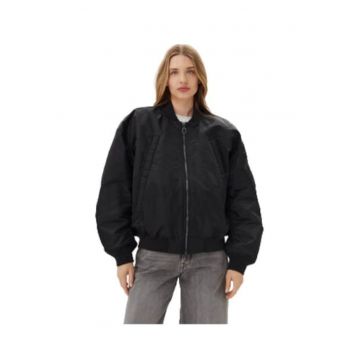 Geaca bomber  model Macro Balloon - neagra - 100% poliamida reciclata