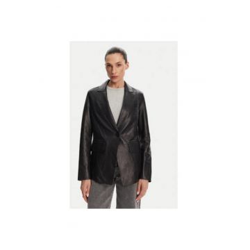 Geaca din piele dama  CAPRICE BLAZER - Piele naturala - Negru
