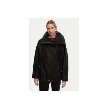Geaca din piele dama Dolce Gabbana - F9S01L HULVN - Piele naturala - Negru