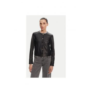 Geaca din piele dama  MARION - Piele naturala - Negru