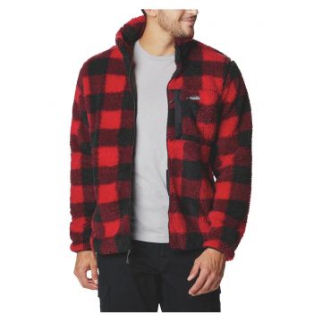 Jacheta fleece pentru barbati -  Poliester - Rosu/Negru