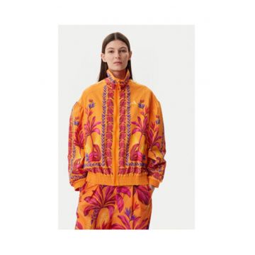 Jacheta lejera cu imprimeu floral
