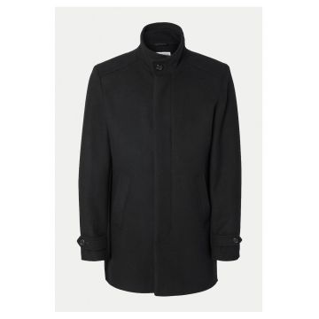 Palton barbati -  lana/poliester - negru -