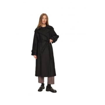 Palton dama -  IO111137 - lana/poliamida/casmir - negru