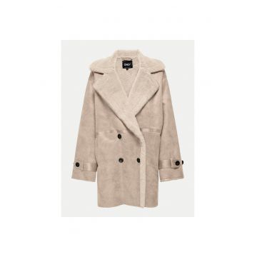 Palton dama  model SAFARI - imitatie piele - bej -