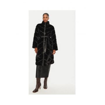 Palton pentru dama -  LF2401014 - poliester - neagra