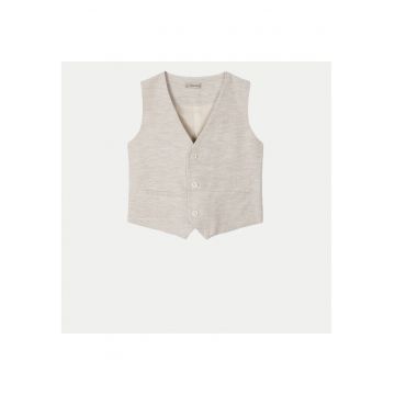 Vesta baieti  3369 - Bumbac - Bej - Bej