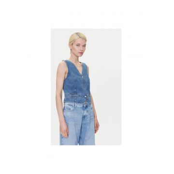 Vesta dama  1016221 - Bumbac - Albastru