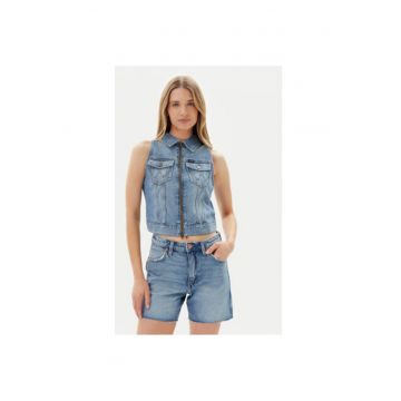 Vesta dama  112362590 - Bumbac - Albastru