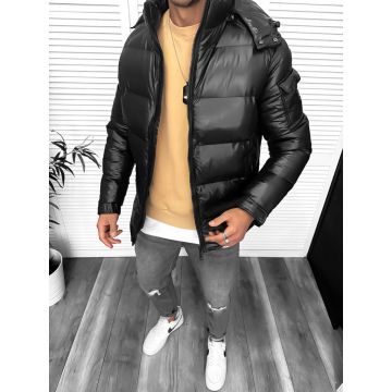 Geaca barbati groasa de iarna  neagra A18