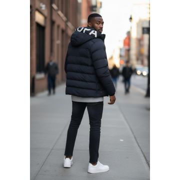 Geaca barbati neagra CU MIC DEFECT  DEFM69 67-4 Geaca barbati neagra CU MIC DEFECT  DEFM69 67-4