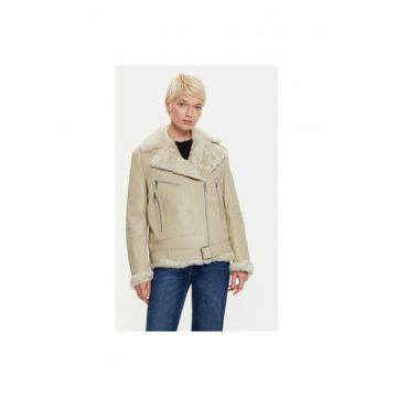 Geaca din piele dama  50524016 - Piele naturala - Ecru