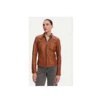 Geaca din piele dama  77040 - Piele naturala - Maro