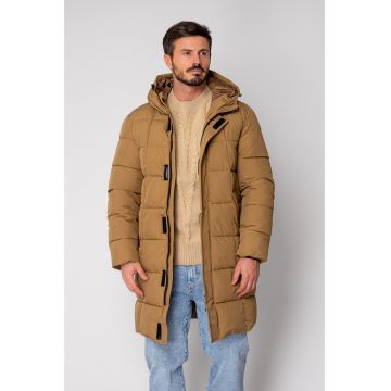 Geaca lunga cu fermoar Brown I 18683