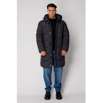 Geaca lunga cu fermoar Grey Anthracite I 18688