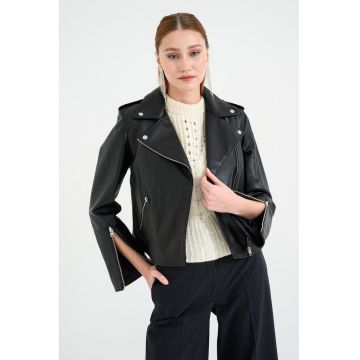 Jacheta biker de piele Lujana