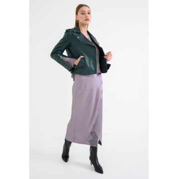 Jacheta biker de piele Lujana