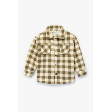 Jacheta-camsa din fleece in carouri