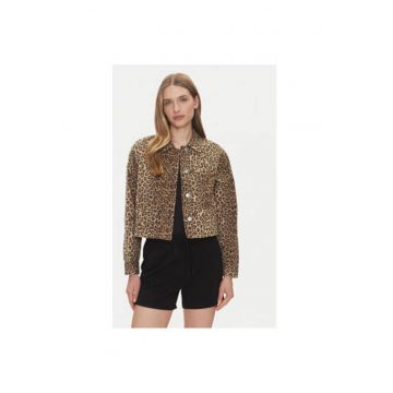 Jacheta de blugi dama  15347129 - Bumbac - Maro