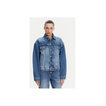 Jacheta de blugi dama  78PAS4O3 CDWM2 - Bumbac - Albastru