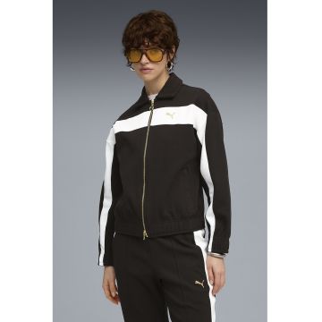Jacheta regular-fit din amestec de bumbac cu fermoar